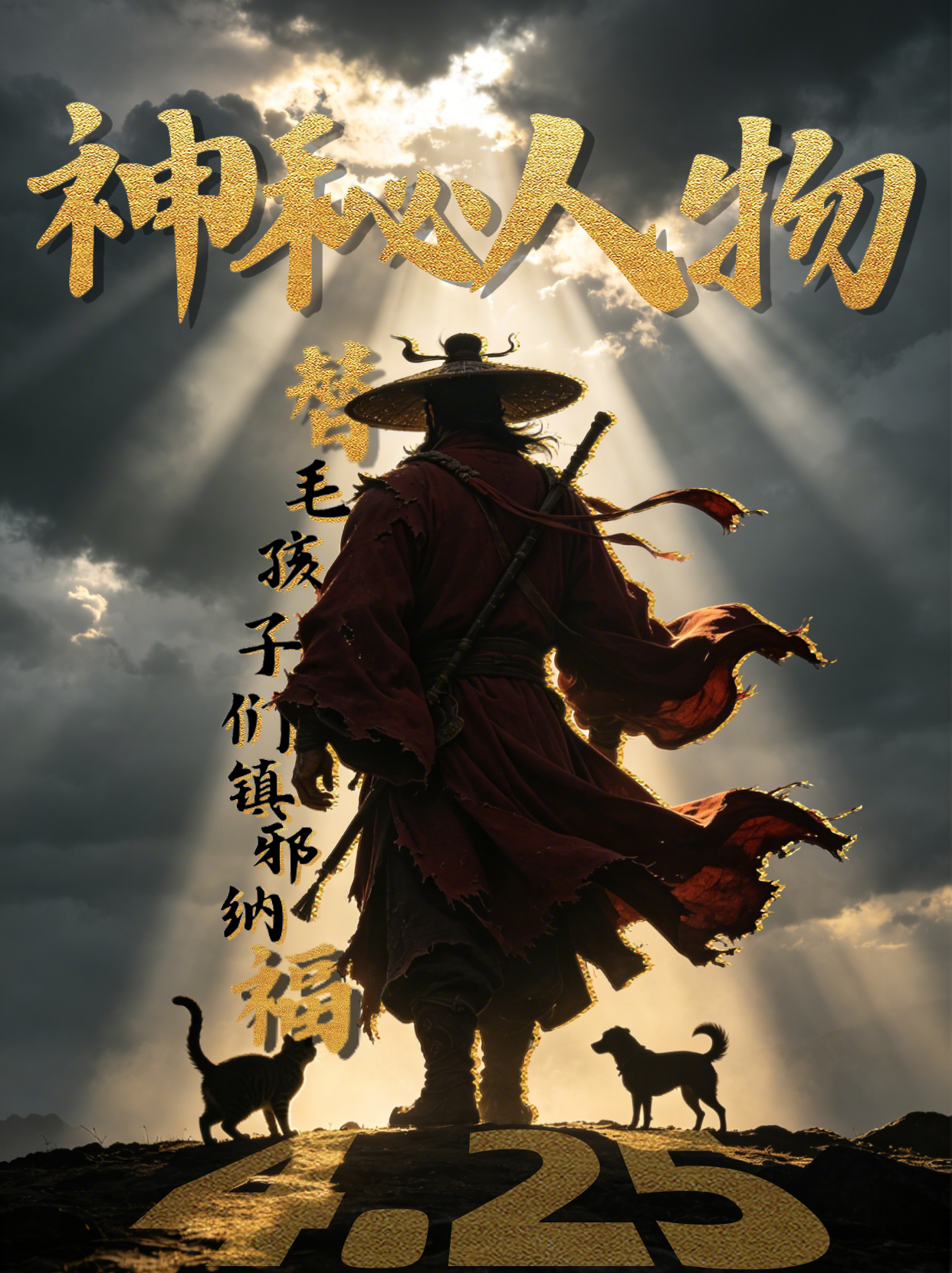 钟馗主题宠物活动海报